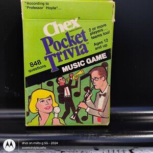 trivia cards Chex brand cereal pocket music trivia game NIP cards unused 1980s